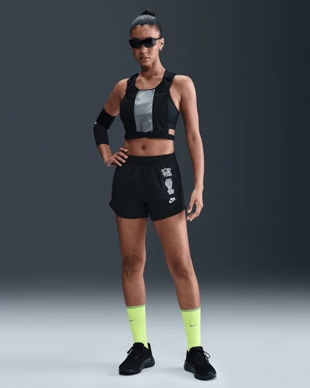 Женские шорты Nike Tempo Dri-FIT с вкладышем, черные
