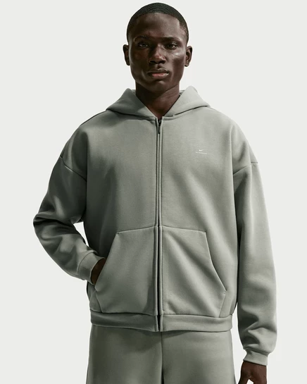 Мужское худи Nike Standard Issue Therma-FIT на молнии, темно-бежевое/слоновая кость