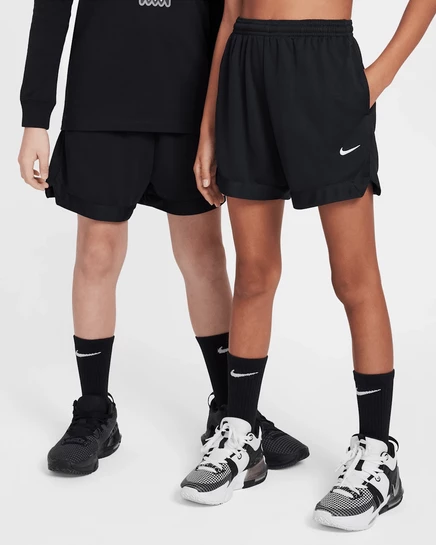 Детские баскетбольные шорты Nike Court Dri-FIT 5″, черно-белые