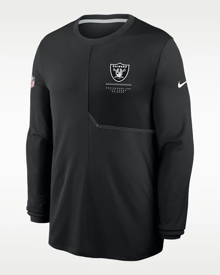 Мужской лонгслив Nike Las Vegas Raiders Sideline Coach, черный
