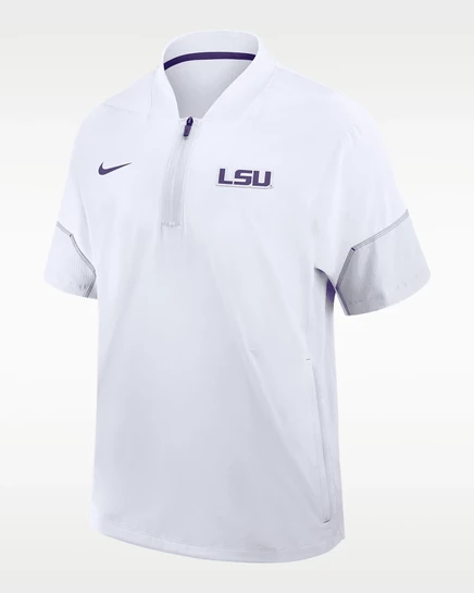 Мужская куртка Nike LSU Coach, белая/фиолетовая