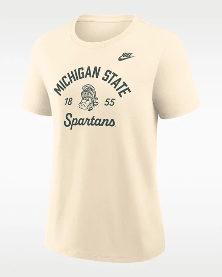 Женская футболка Nike Michigan State Legacy, натуральная