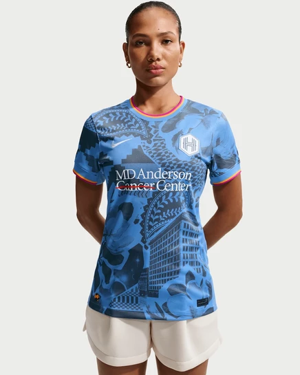 Женская футболка Nike Dri-FIT Stadium Houston Dash, университетский синий