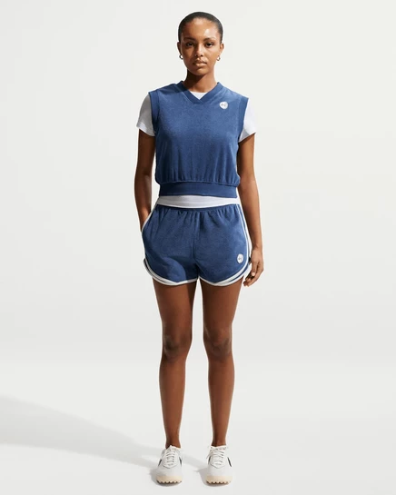 Женские шорты Nike Chill Terry, темно-синие