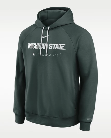 Мужское худи Nike Michigan State Courtside Dri-FIT, зеленое