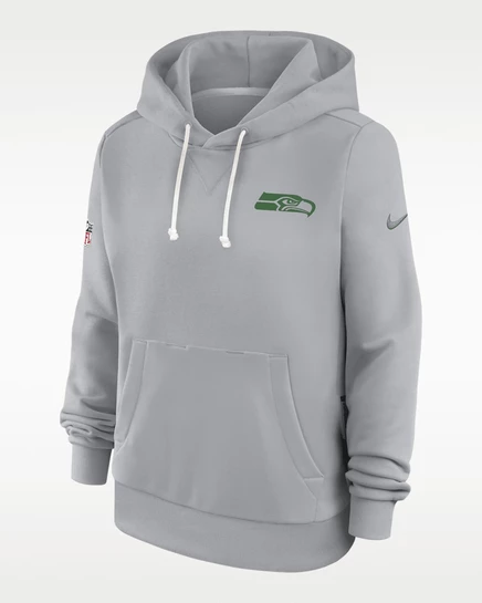 Женское худи Nike Seattle Seahawks Sideline Dri-FIT, серое