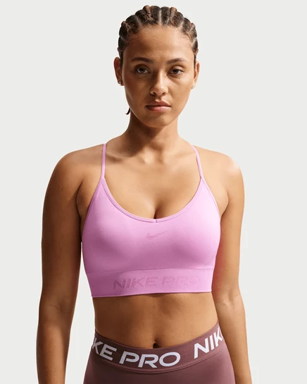 Женский бюстгальтер Nike Pro Seamless, светло-розовый