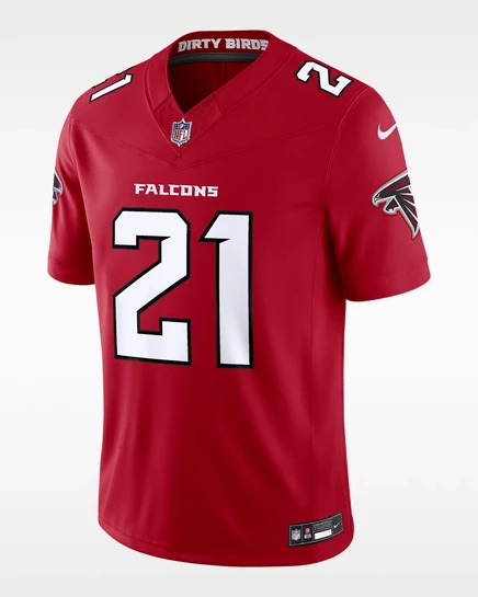 Мужская джерси Nike Deion Sanders Atlanta Falcons, красная