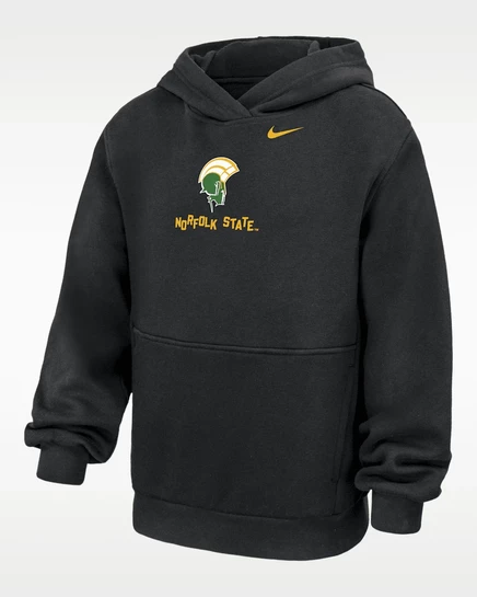 Мальчиковая худи Nike Norfolk State Club Fleece, черная