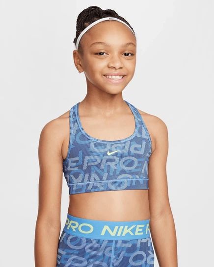 Топ для девочек Nike Pro, двусторонний, сине-желтый