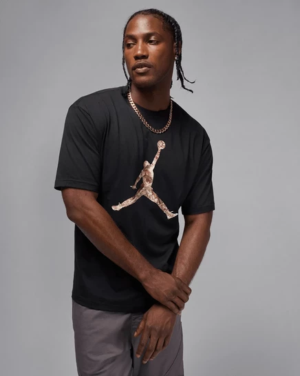 Мужская футболка Jordan Brooklyn Realtree Jumpman, черная/белая