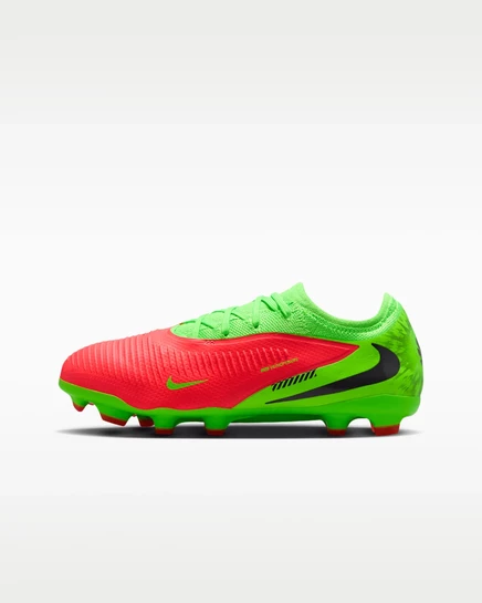 Детские бутсы Nike Phantom 6, розовые/зелёные/чёрные