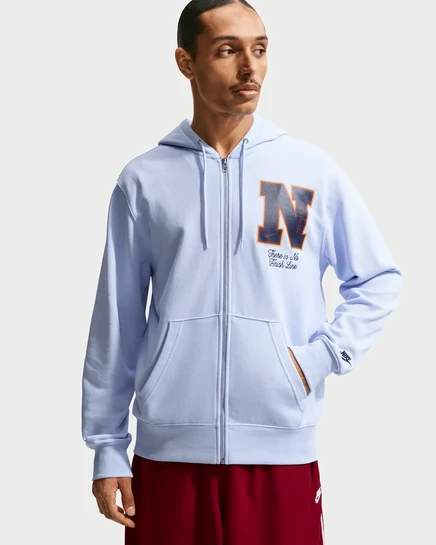 Мужская толстовка-худи Nike Sportswear Club, голубой/обсидиан