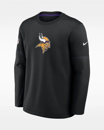 Мужской лонгслив Nike Vikings Sideline, черный