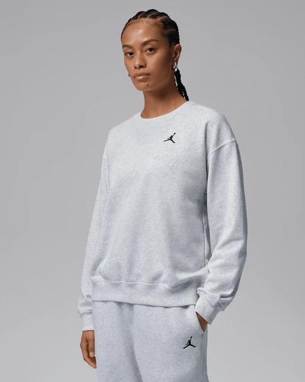 Женский свитшот Jordan Brooklyn Fleece, светлый меланж/черный