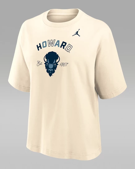 Женская футболка Jordan College (Howard) Boxy хлопок, натуральная
