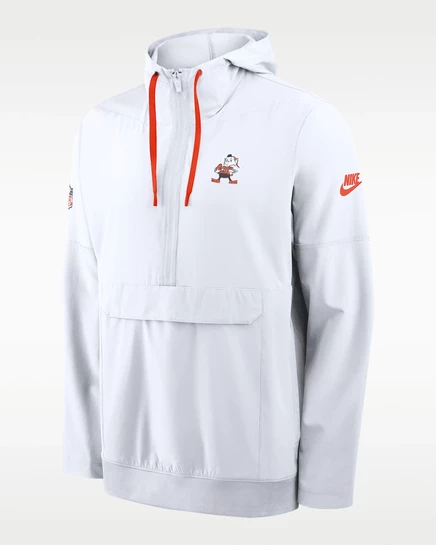Мужской анорак Nike Cleveland Browns Alt с капюшоном, белый