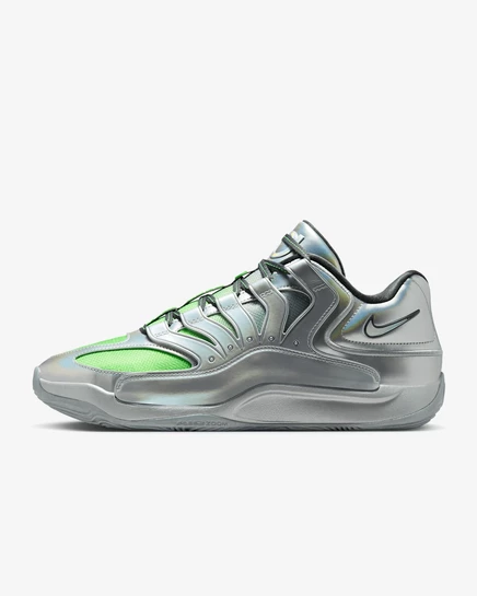 Унисекс кроссовки Nike KD18 Warning, серебристо-зеленые