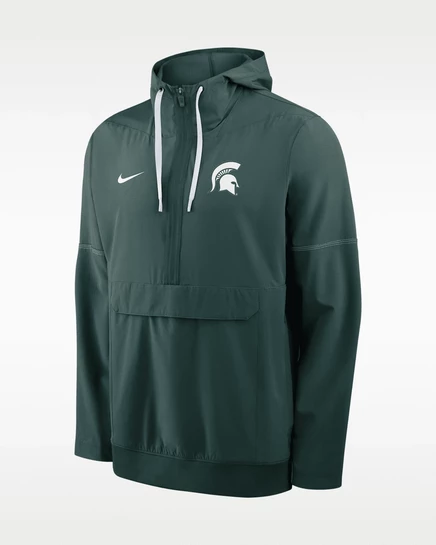 Мужская куртка-анорак Nike Michigan State, зел./белая