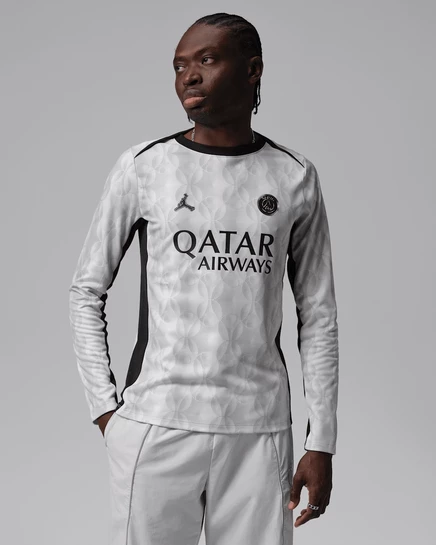 Мужской лонгслив Nike PSG Academy Pro Night, серо-черный