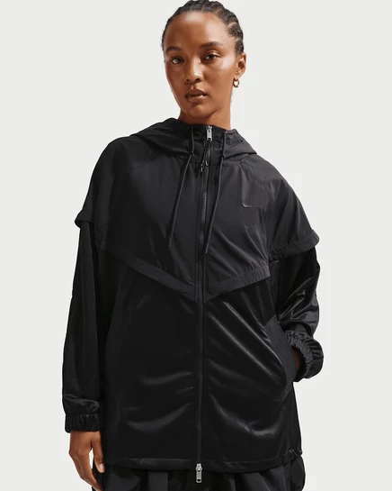 Женская ветровка Nike Windrunner оверсайз, черная