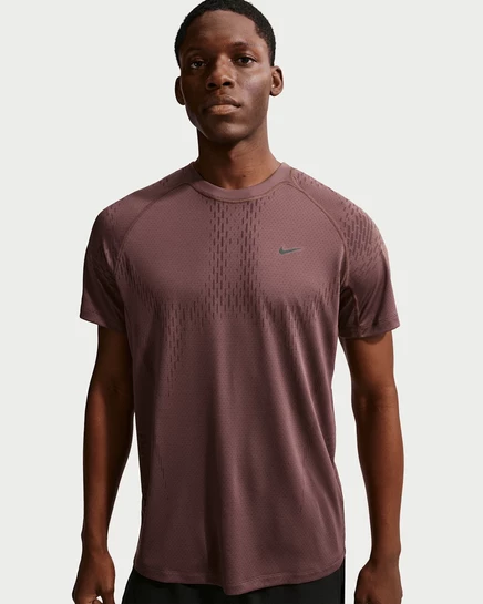 Мужской топ Nike Stride Plus Dri-FIT ADV, темно-серый/бордовый