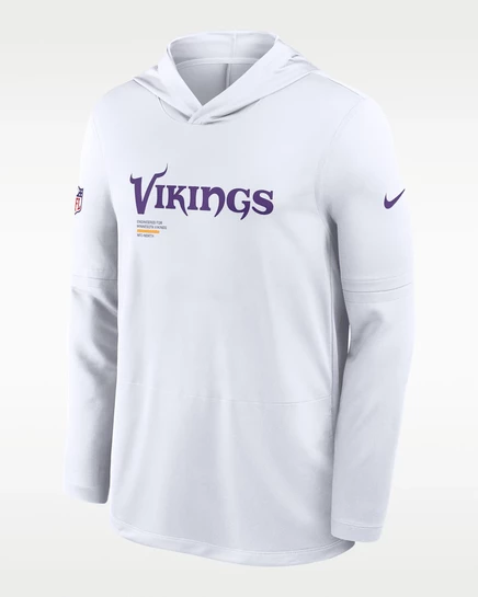 Мужское худи Nike Vikings Dri-FIT, белое