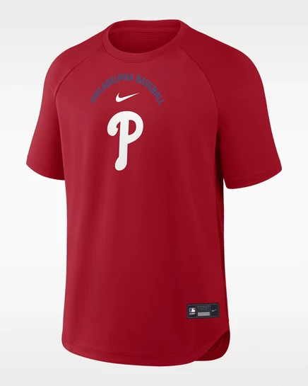 Мужская бейсбольная футболка Nike Philadelphia Phillies Dri-FIT, красная