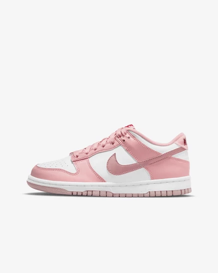 Детские кроссовки Nike Dunk Low для малышей, розово-белые