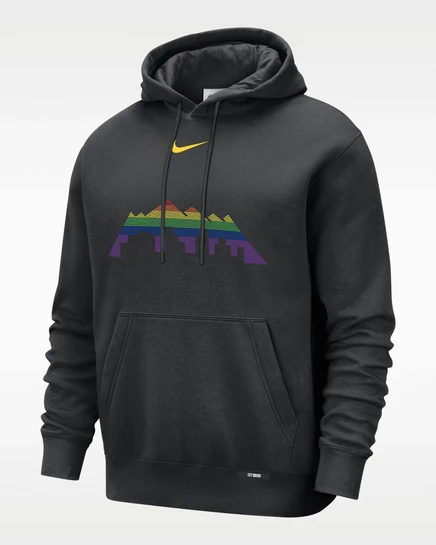 Мужское худи Nike Club Denver Nuggets City Edition, черное