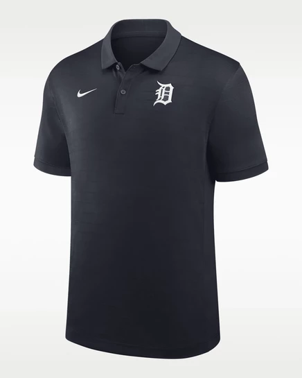 Мужское поло Nike Detroit Tigers Striped Victory Dri-FIT, темно-синее