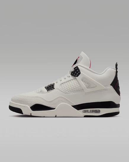 Мужские кроссовки Air Jordan 4 Retro «Flight Club», слоновая кость/университи ред/черные