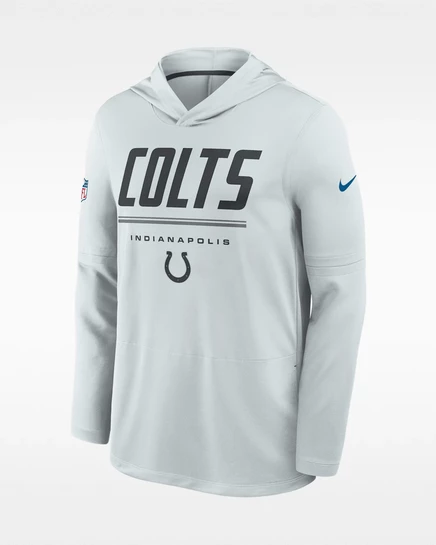 Мужской лонгслив Nike Colts с капюшоном, серый
