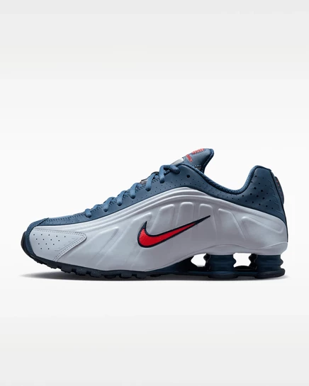 Мужские кроссовки Nike Shox R4, серый/синий/алый