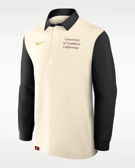 Мужской лонгслив Nike USC Rugby College, песочный/бежевый