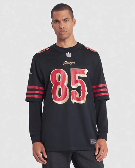 Мужской джерси Nike George Kittle 49ers Rivalries, черный