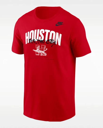 Мужская хлопковая футболка Nike Houston Cougars, красная