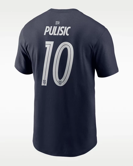 Мужская футболка Nike Pulisic Team USA, темно-синяя