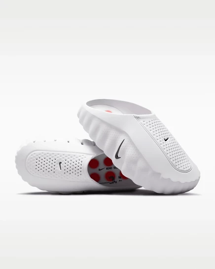 Мужские мюли Nike Mind 001, белый/красный/обсидиан