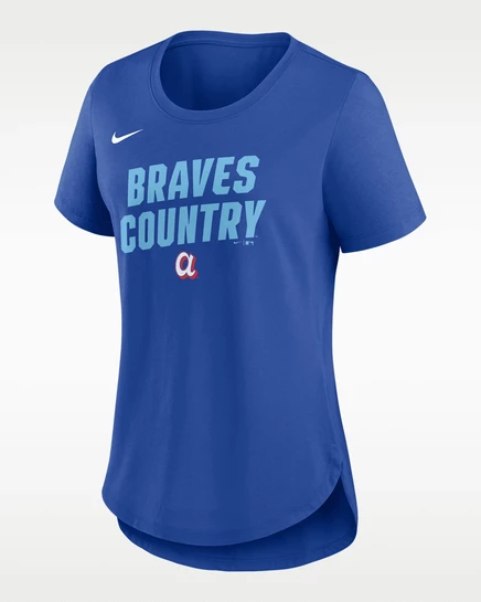 Женская футболка Nike Atlanta Braves City Connect, королевская