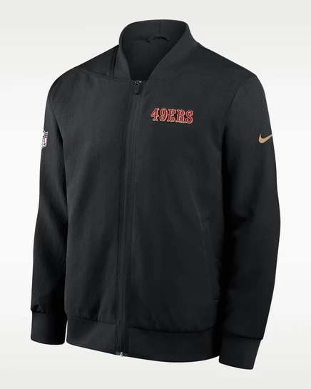 Мужская бомбер-куртка Nike San Francisco 49ers Rivalries, чёрная