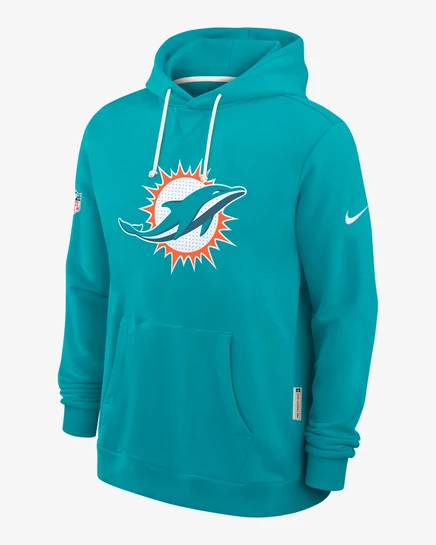 Мужская худи Nike Dri-FIT Miami Dolphins, ярко-зеленая