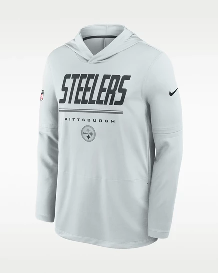 Мужское худи Nike Pittsburgh Steelers Sideline, серое