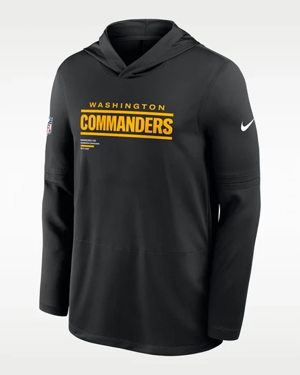 Мужская худи Nike Washington Commanders Dri-FIT, черная