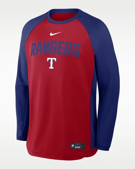Мужской свитшот Nike Texas Rangers Authentic Collection Dri‑FIT, красный