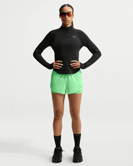 Женские шорты Nike Swift 2-в-1, зелёные