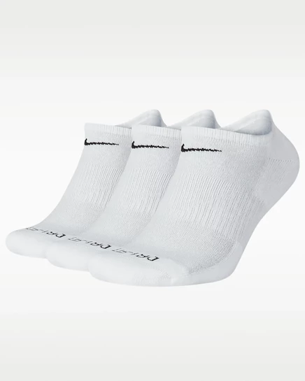 Унисекс носки Nike Everyday Plus 3 пары, белые/черные