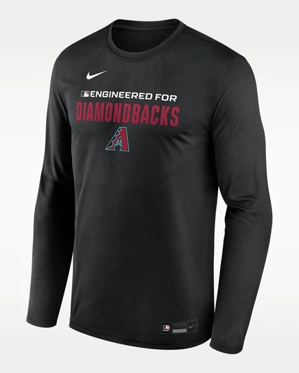 Мужской лонгслив Nike Dri-FIT Arizona Diamondbacks, черный