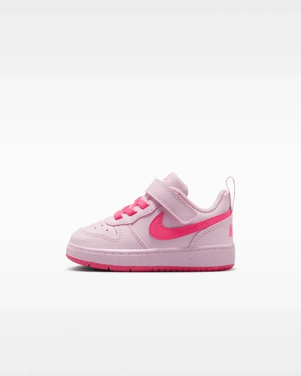 Детские кеды Nike Court Borough Low Recraft, розово-белые