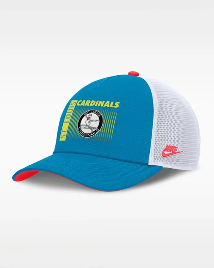 Мужская бейсболка-тракер Nike Neon 90s Rise St. Louis Cardinals Dri-FIT, регулируемая, синяя